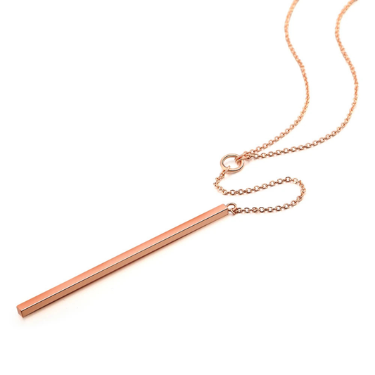 שרשרת Y עדינה עם תליון מוט זהב