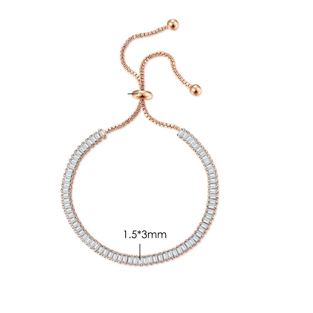 צמיד טניס רוז־גולד אלגנט