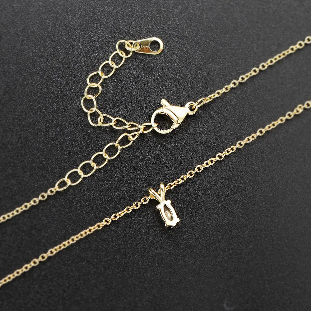 שרשרת טיפת זירקון זהב