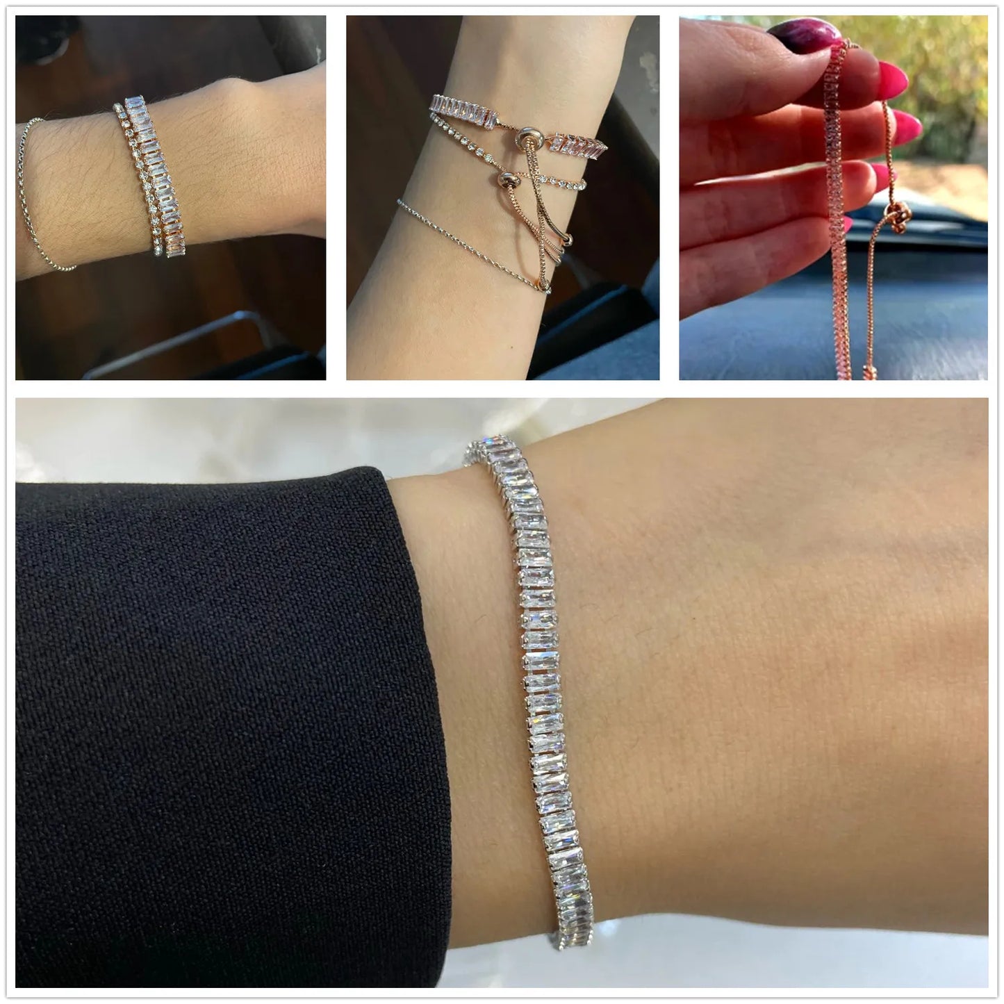 צמיד טניס רוז־גולד אלגנט