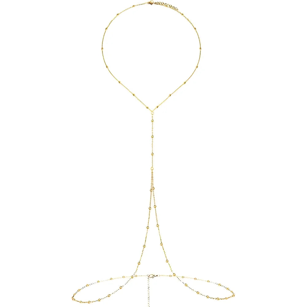 שרשרת גוף כסף עדינה