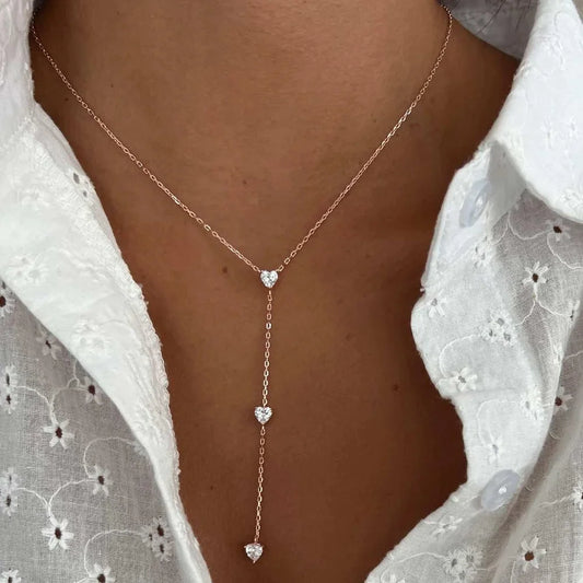 שרשרת רוז גולד טיפה עדינה