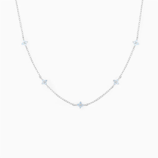 שרשרת כסף נקודות זירקון