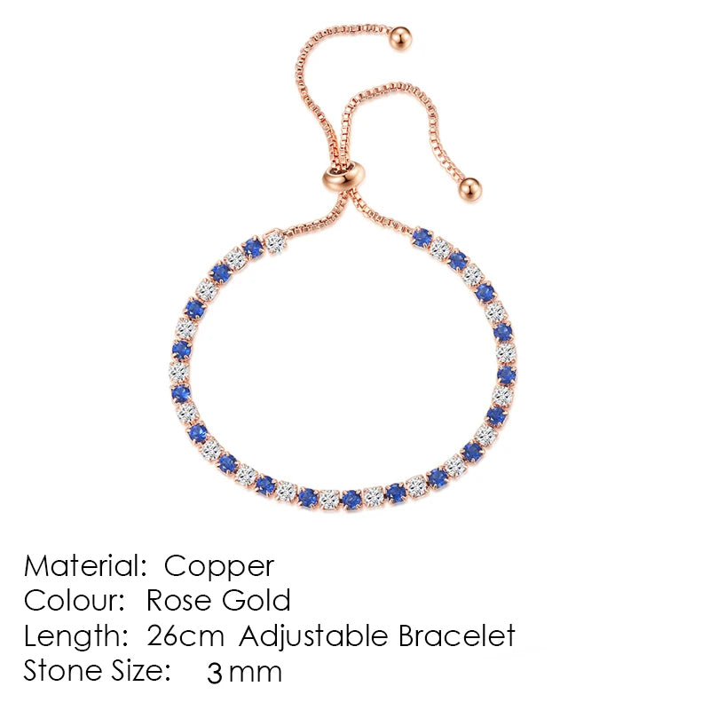 צמיד טניס רוז־גולד אלגנט