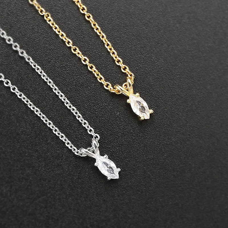 שרשרת טיפת זירקון זהב